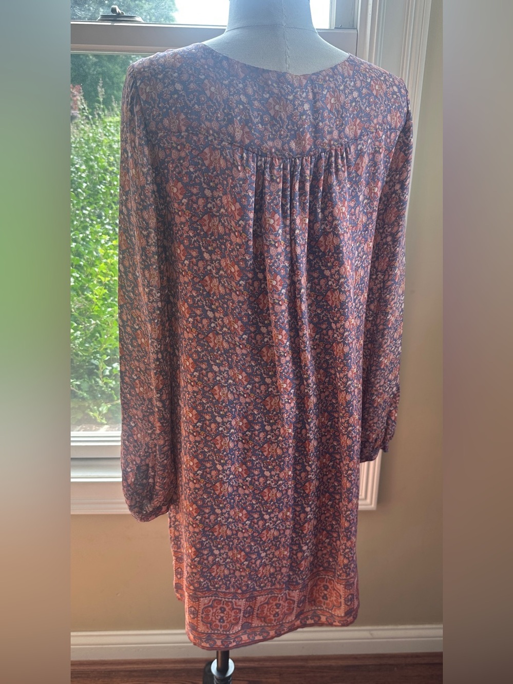 Joie Fianna Silk Bohemian Mini Shift Dress in Terracotta Rose, Size M - Picture 4 of 8